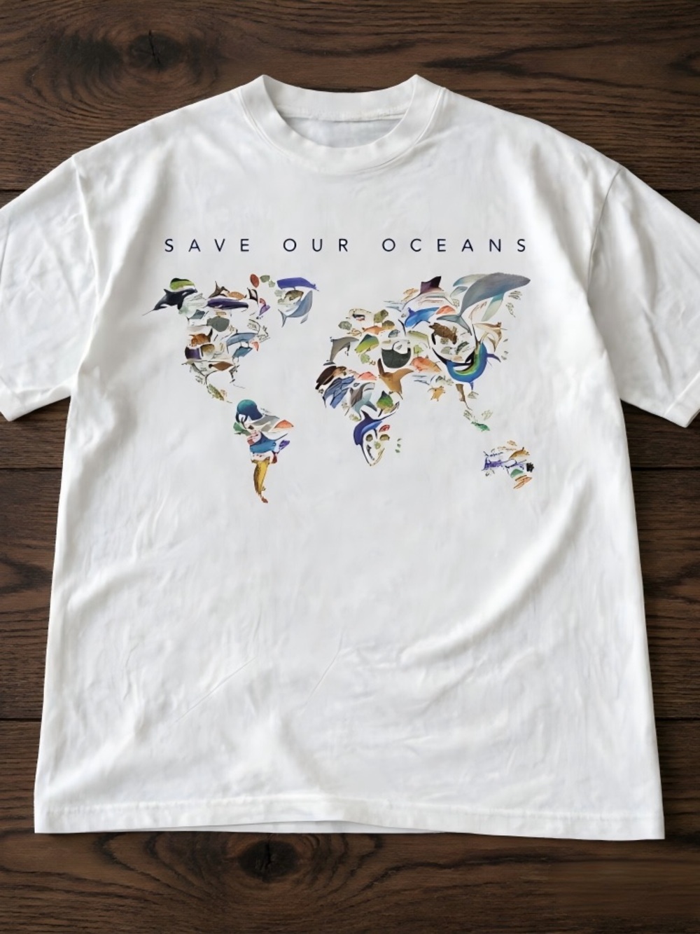 Save Our Oceans white graphic T-Shirt Women Men Unisex T-shirt
